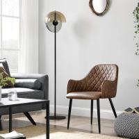 Reposabrazos, Sillón Tapizado de PU con Efecto Vintage, Capacidad de Carga de 110 kg, para Comedor, Dormitorio - details 5