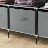Armario de Tela Portátil para Dormitorio 10 Compartimentos, 2 Varillas Colgantes, 4 Cajones de Tela - details 8