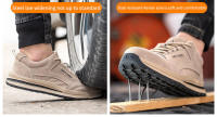 Zapatos de seguridad antichispas para soldador, calzado de trabajo de gamuza antiperforación, antideslizante - details 5