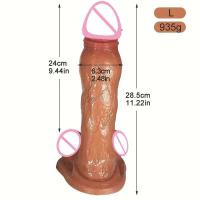 Leten enorme Consolador realista Miembro grande doble penetración Anal Deeldo masturbador de punto G Consolador juguetes sexuales para adultos para mujeres y hombres - details 6