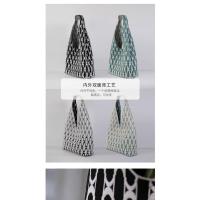 Air fly tejiendo obra de arte diseño original bolsa de mano lanzadera patrón 3D tejer de doble cara triángulo trasero bolsa minimalista casual bolso - details 22