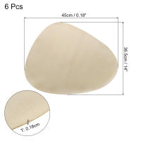 6 manteles individuales de cuero PU con forma irregular, 45 x 36,5 cm - details 0