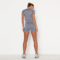 Hamidou-camisetas deportivas de Yoga para mujer, Tops sin costuras para Fitness, ropa deportiva para correr y gimnasio - details 34