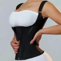 Fas Colombianas para mujer Body Shaper Corsé de chaleco estable de doble compresión con cierre de cremallera y ojo de gato - details 9