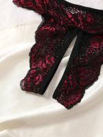 Tangas sexis sin entrepierna, ropa interior de encaje Invisible, bragas cómodas para mujer, calzoncillos íntimos, bragas de cintura baja, lencería femenina - details 3