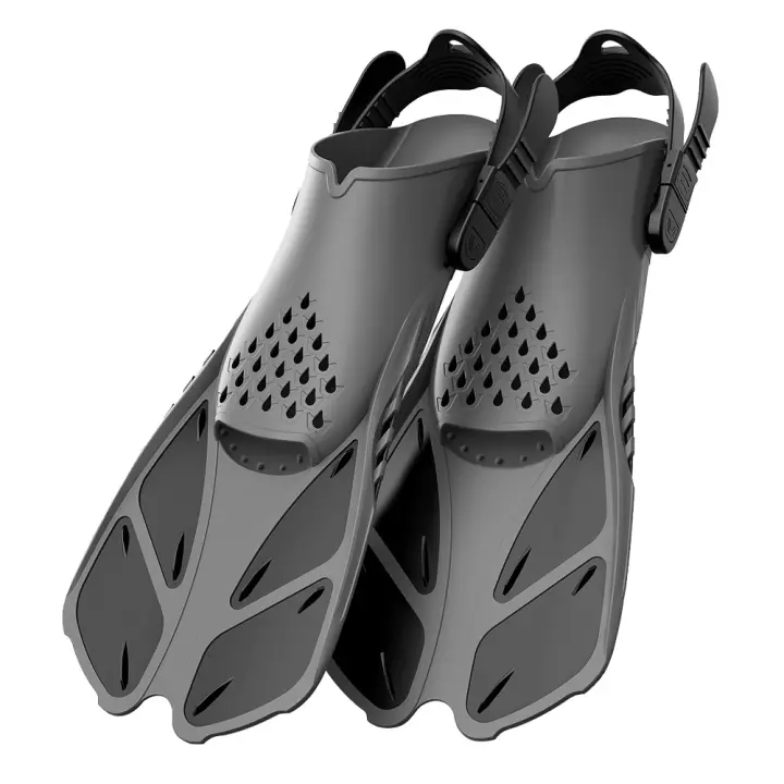Aletas De Natación Ajustables Para Adultos Y Mujeres Zapatos De Escuba Diving De Silicona Con Hebilla Abierta Tamaño Viaje - 1