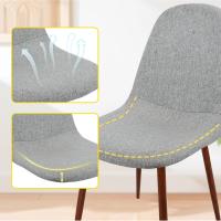 Cocinas Modernas con Patas de Metal y Respaldo Ergonómico, Color Gris Tela, Tejido, Espuma, Unidades - details 5