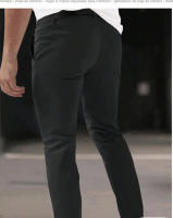 2025 pantalones de pierna pequeña ajustados informales con cremallera y bolsillo ajustado de color sólido para hombre - details 2