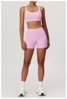 Conjunto de Yoga sin Mangas Estilo Gimnasio para Mujeres Conjunto Deportivo de Primavera/Verano con Levantamiento de Cintura y Cadera Bra+Shorts - details 12