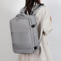 Bolsa de viaje portátil de gran capacidad para ordenador portátil de negocios, mochila informal multicapa con doble cremallera - details 2