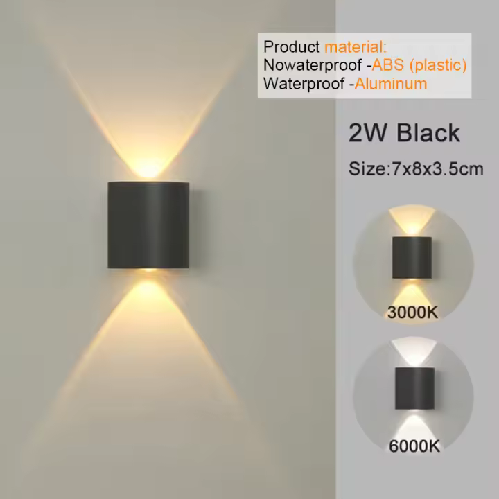Luces de Pared LED Modernas KICAAO Luz Cálida 3000K Blanca Montaje Vertical y Horizontal para Sala de Estar, Pasillo, Dormitorio Iluminación y Decoración - 1