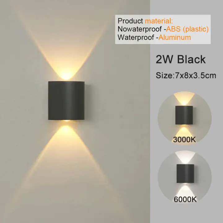 Apliques de pared LED Lámpara moderna para interiores y exteriores, luz cálida de 3000K, luces blancas de montaje en pared para sala de estar, pasillo, decoración de dormitorio - 1