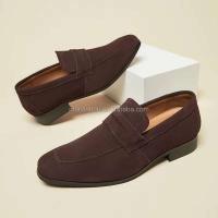 Zapatos informales de diseñador de moda de gamuza hechos a mano Oxford formales para hombre con logo Dropshipping - details 2