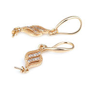 Latón color oro de 18 quilates, compatible con cuentas de medio agujero con ganchos de medio pasador para pendientes, joyería de alta calidad, accesorios para manualidades. - details 22