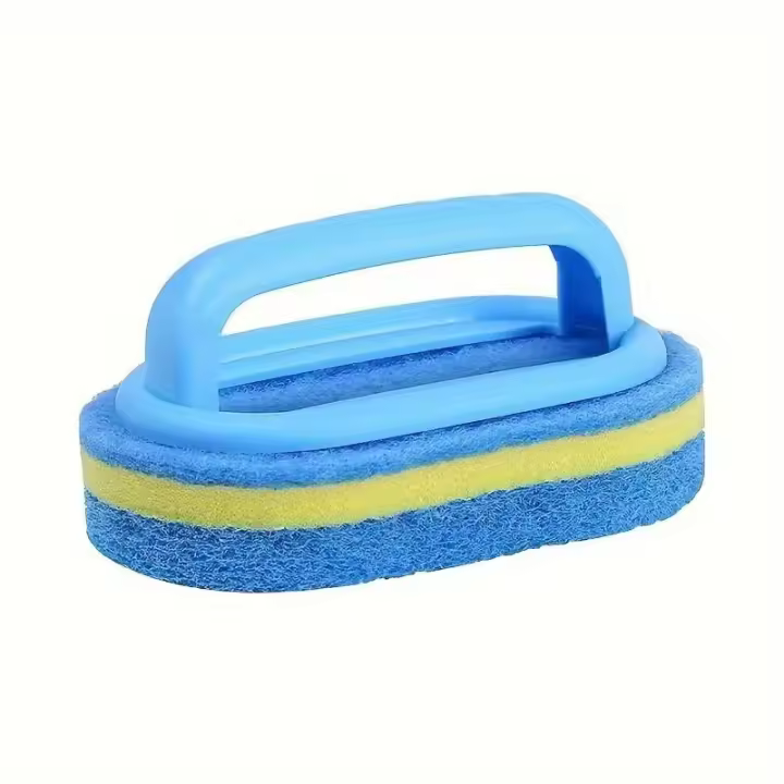 Cepillo de esponja con mango ideal para limpieza de baño y cocina - 1