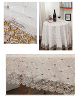 Mantel de Encaje de Algodón Bordado YOMDID Ideal para Decoración de Hogar, Boda, Mesita de Mesa de Navidad - details 8