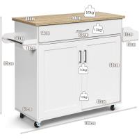 Cocina, Armario de Cocina con Toallero y Estante para Especias, Cajón Grande y Estante Ajustable, - details 5
