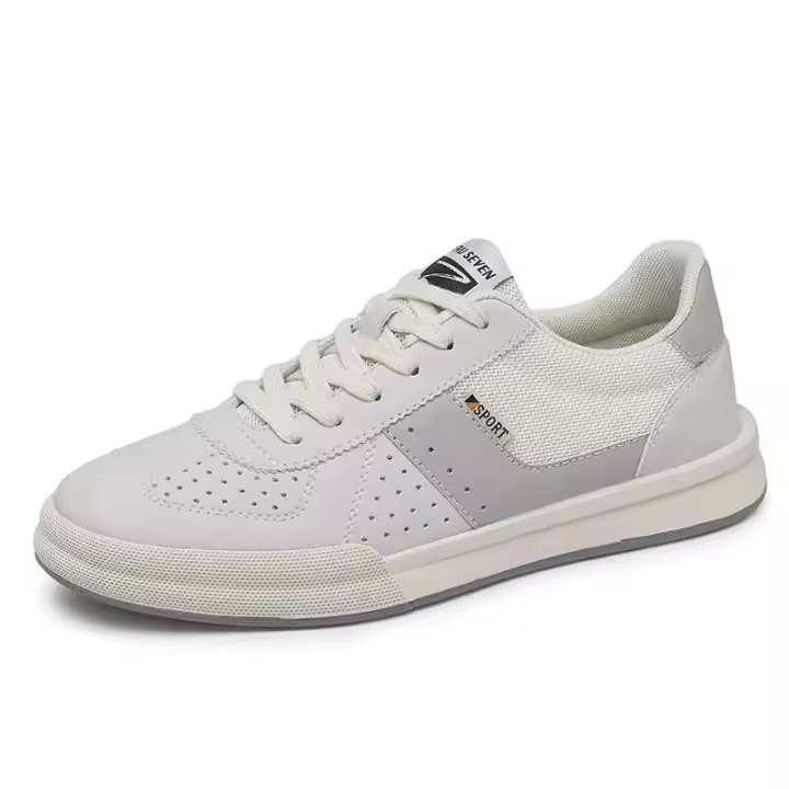 Zapatos de cuero informales de moda antideslizantes planos italianos clásicos blancos nuevos, marca 2025 para hombres - 1