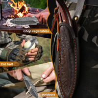 Cuchillo de Acero Inoxidable de Patrón de Pluma Cuchillo de Chef para Carne, Verduras, Frutas - details 9