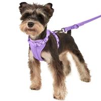 Arnés para perro de Color caramelo a la moda, chaleco transpirable ajustable con correa para el pecho para perro, accesorios reflectantes de PVC para mascotas, para caminar al aire libre - details 0