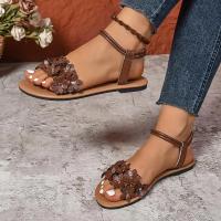 Sandalias planas con decoración de flores para mujer, zapatos de playa ligeros y cómodos, vestido Floral blanco a la moda, verano 2025 - details 13