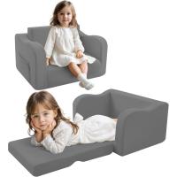 Sofá infantil plegable, cómodo sofá cama para niños pequeños, sofá cama 2 en 1 para esquina acogedora, habitación infantil, minisofá con función de dormir para niños y niñas, color verde - details 8