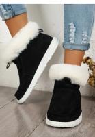 Simple Solid Color Thickened Medium Tube Warm Snow Boots Fashion Comfortable Thick Bottom Snow Boots Women Footwear - details 4