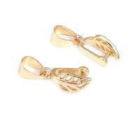 Colgantes de hojas de árbol de latón de Color dorado de 18K, cierres, collares con conector, suministros para fabricación de joyas, accesorios Diy - details 3