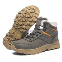 Nuevas botas de nieve antideslizantes de invierno de alta calidad para hombre, zapatos de senderismo impermeables de piel para exteriores, talla 48, precio bajo - details 2