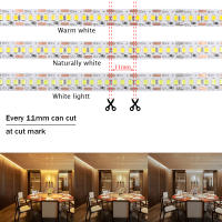 Tira de luces LED de 5M, 12V, 2835, 240LED/m, cinta de luces de color blanco/blanco cálido/blanco Natural, resistente al agua, decoración de habitación - details 3
