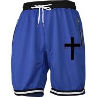 Pantalones de Baloncesto Cruzado para Hombres Línea de Malla de Secado Rápido Cintura Elástica - details 12
