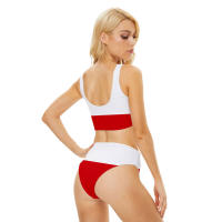 Bañador con estampado 3D de la Copa del Mundo de España para mujer, traje de baño dividido sin espalda, Bikini para mujer 2024 - details 18
