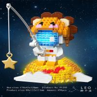 Micro Diamond Particle Building Blocks Twelve Constellations Astronauts Fishing for Stars Creative Building Block Assembly Gift - details 8