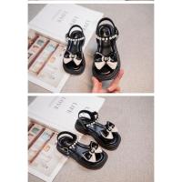 Sandalias de moda para niños verano nuevas niñas arco perla princesa zapatos suela suave antideslizante zapatos de playa - details 11