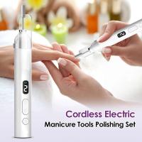 Juego de amoladora, taladro eléctrico inalámbrico con 5 cabezales de pulido, pulidor de uñas, kit de herramientas de belleza para manicura y pedicura - details 2