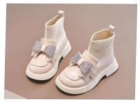 Botas cortas para niños nuevas de cuero de lona de caña alta de otoño e invierno - details 2