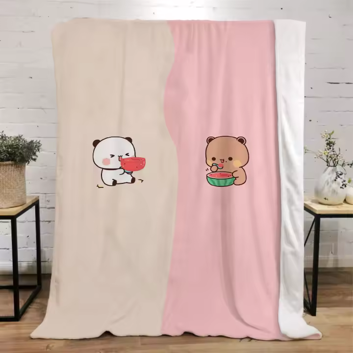 Manta Tejida de Lujo Tamaño Rey Diseño a Cuadros de Microfibra Ideal para Hogar Ropa de Cama - 1