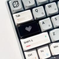 Echome Sombrero de Teclas en Forma de Corazón Transparente Teclado Mecánico de Desplazamiento Corto Personalizado Fresco ABS Accesorio de Juegos y Regalo - details 5