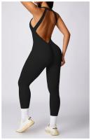 Ropa de yoga de una pieza con diseño de melocotón sin mangas, secado rápido, perfecta para pilates y fiess Fabricado en China - details 2