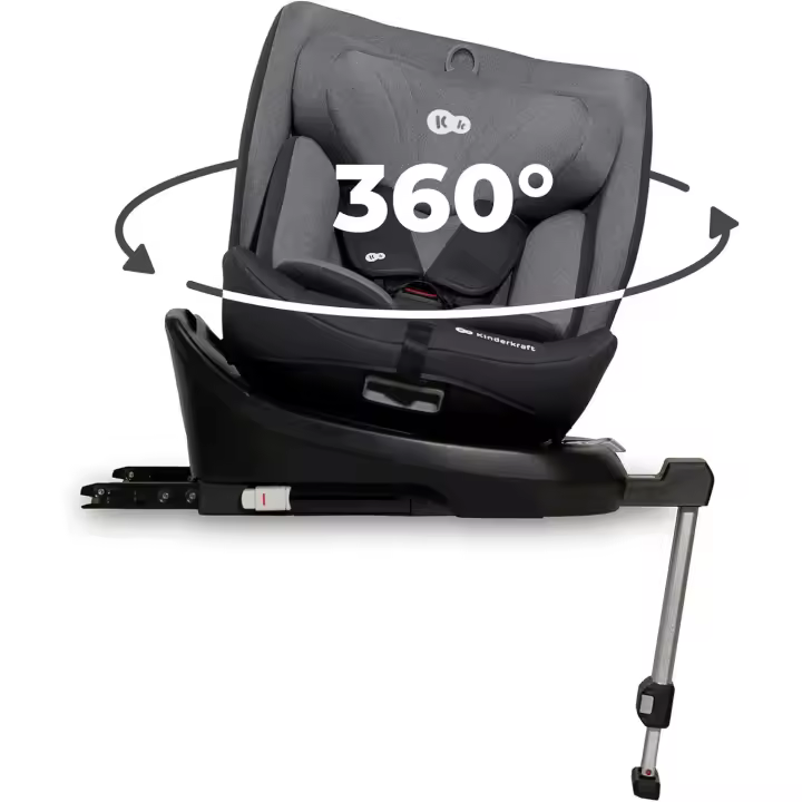 Silla de coche, I-SIZE 40-150 cm, Isofix, Silla coche bebé, para niños, Ajustable, Sillade, RWF, FWF, Universal para coche, Asiento de coche, 360º, Grupo 0+/1/2/3, 0-36 kg, Gris - 1
