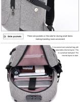 Mochila con contraseña de gran capacidad para hombre, mochila para ordenador de 15,6 pulgadas, se puede conectar a la interfaz USB para cargar - details 7