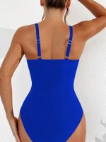 Bañador negro de una pieza para mujer, traje de baño de realce con Control de barriga, Tankini de una pieza - details 24