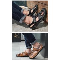 Sandalias de cuero para hombre, zapatos informales antideslizantes, cómodos, transpirables, para playa, talla grande 38-48 - details 16
