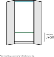 Armario Dormitorio Ropero 2 Puertas, Roble Cambrian, 180x79x52 cm(Alto x Ancho x Fondo), Mueble Auxiliar Moderno, Colección Tibet - details 22