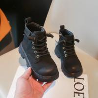 Botas cortas de moda para niños y niñas, zapatos de cuero elegantes y versátiles, estilo británico, fondo suave, antideslizantes, novedad de Otoño de 2024 - details 5
