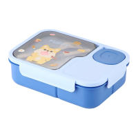 Fiambrera Bento Kawaii para Niños y Niñas Caja de Alimentos Caliente con 3 Rejillas para Sandwiches y Aperitivos Especial para Almacenamiento de Alimentos - details 0