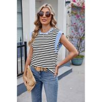 BUNO- Blusas informales holgadas a rayas para mujer, moda de verano 2025, camisas y blusas Vintage de gran tamaño para mujer, Top elegante juvenil para mujer - details 26