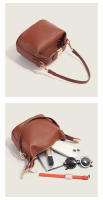 Bolso de Mano de Alta Gama Rojo Marrón Estilo Lonchera para Mujeres Moda Exterior de Comercio - details 6