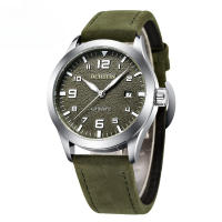 Retro cuero genuino automático reloj mecánico tendencia casual negocio reloj de pulsera - details 2