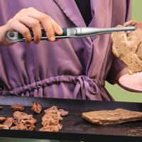 Pinzas de acero inoxidable para alimentos, uso práctico para recoger varios alimentos, adecuado para barbacoa, Picnic, hornear - details 7